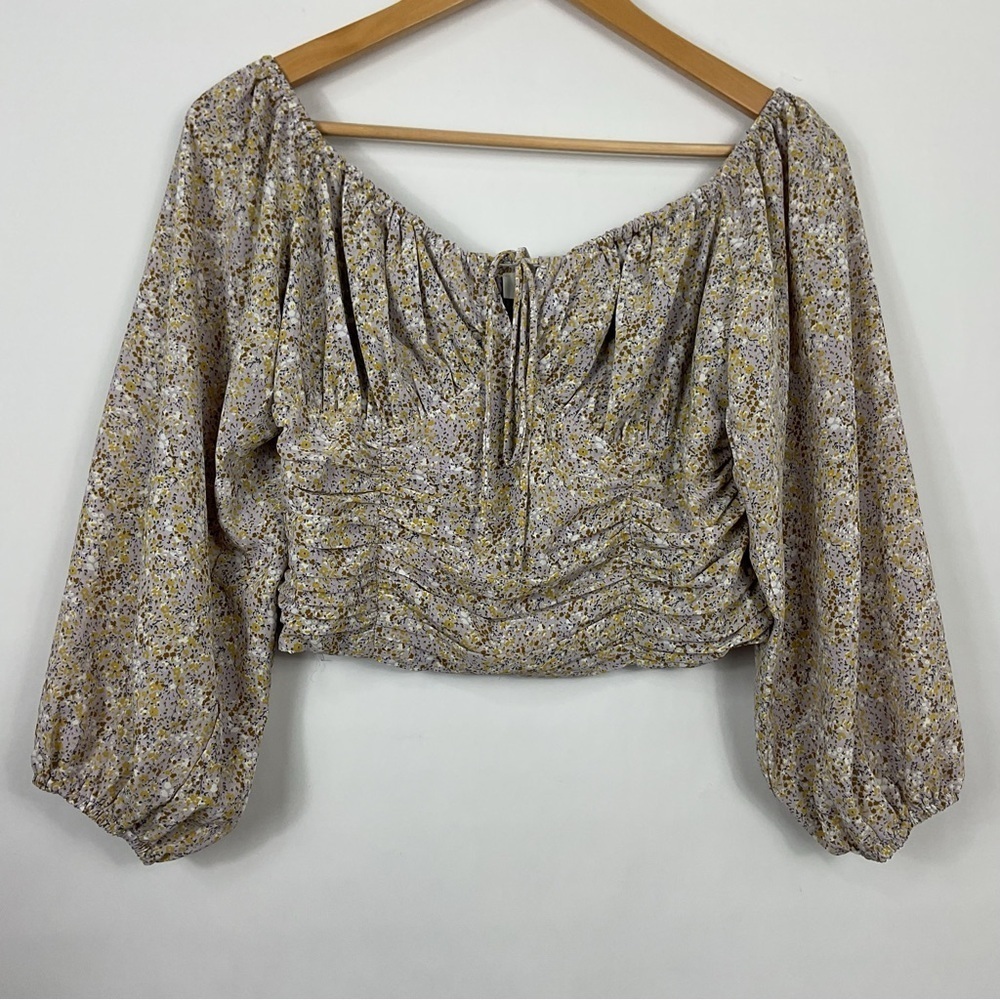 ASTR The Label Multi Ditsy Crop Top Size Medium